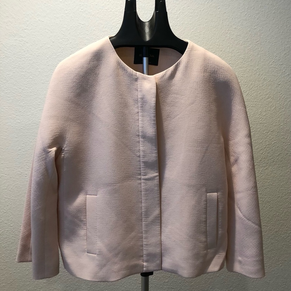 Massimo Dutti Women's Blush Pink Blazer Size L